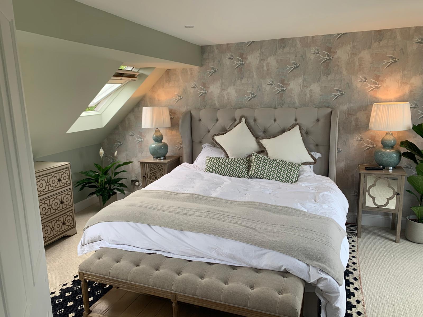 Finished loft bedroom — Suddeco Homes project archive