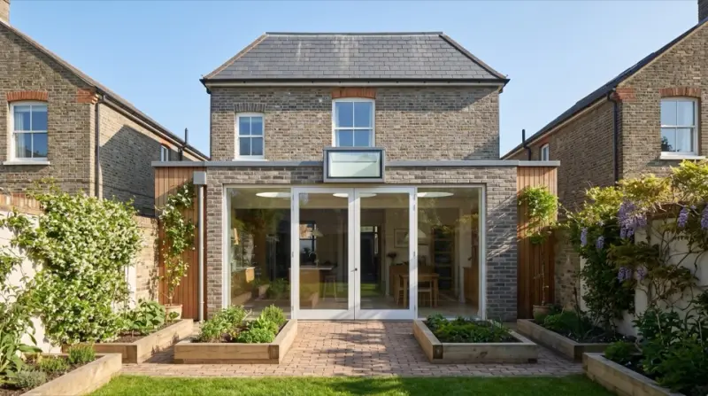 Side return extension on a terraced house